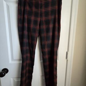 Kenneth Cole Plaid Women's Pants - Red and Black